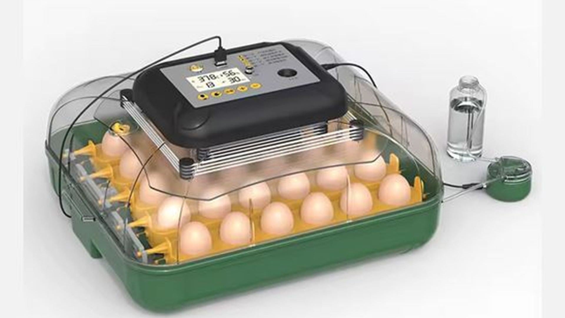 Egg incubator with digital display and humidity pump